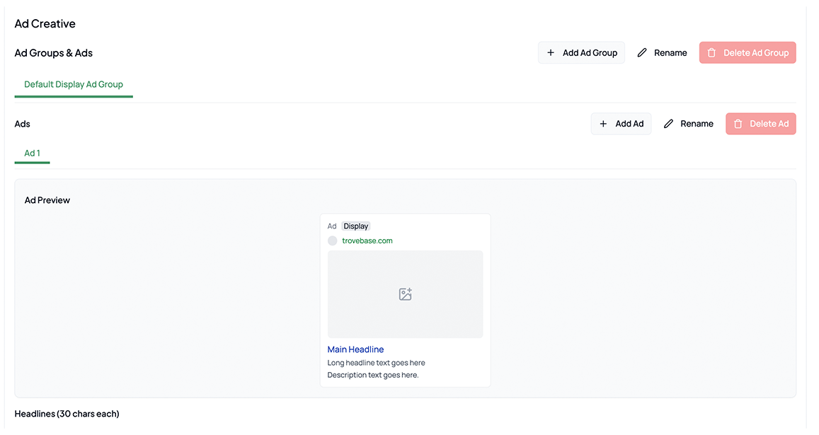 Screenshot: Agency Settings