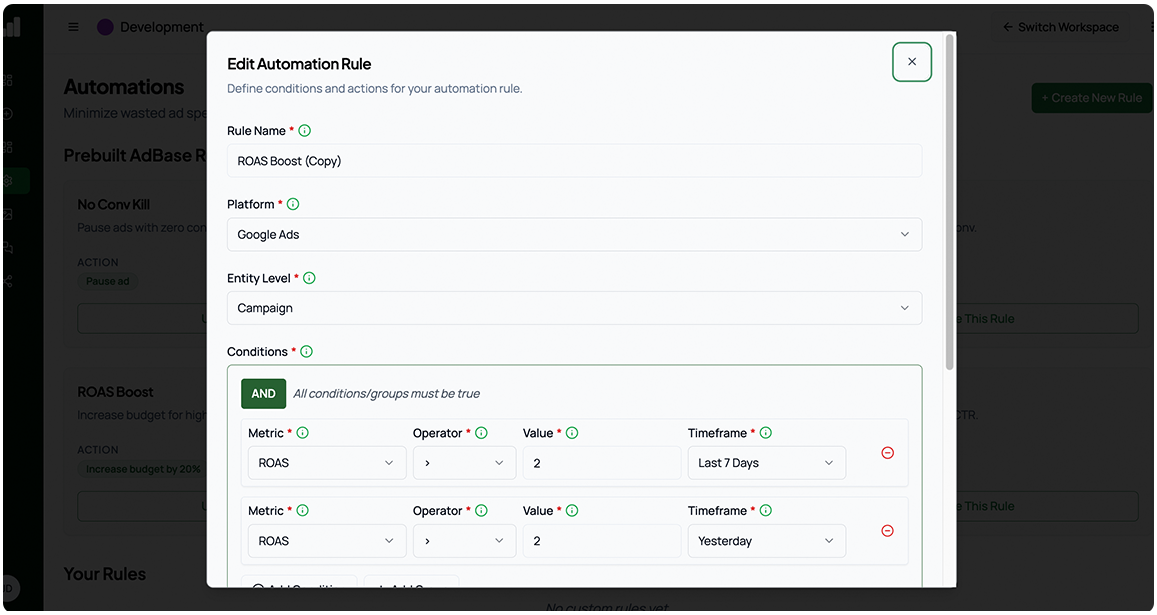 Screenshot: Agency Settings